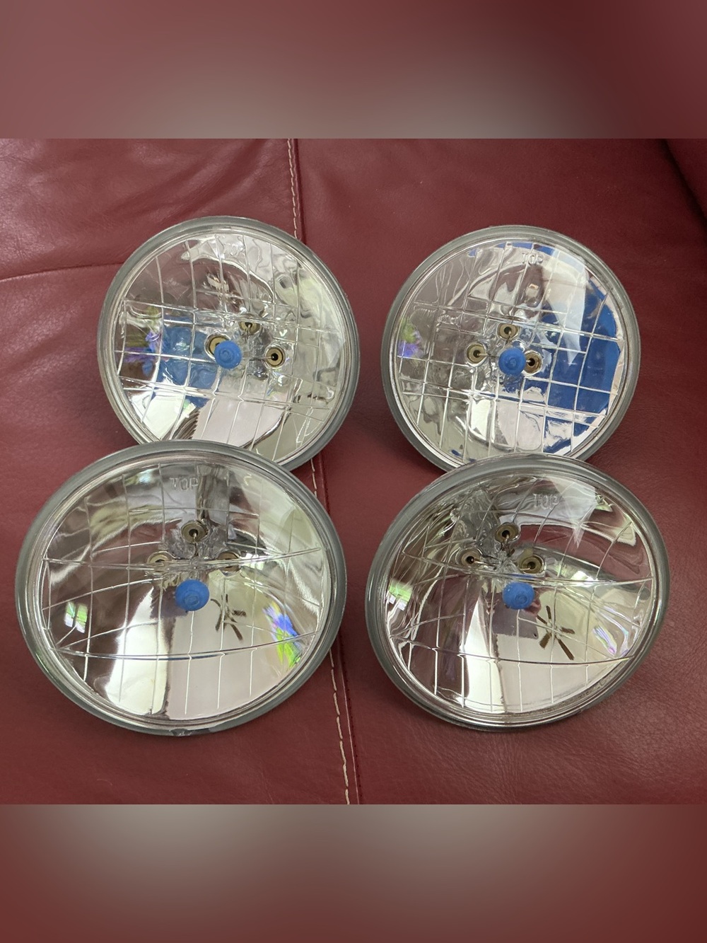 Set of 4 Round Clear Glass Replacement Headlights